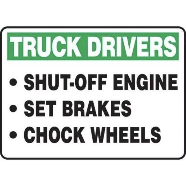 Accuform TRUCK DRIVERS Safety Sign SHUTOFF MTKC909XL MTKC909XL - main